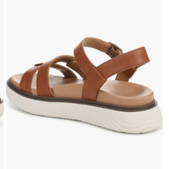 NWB VIONIC SOLANA Sandal 6 Wide leather tan comfort buckle walking relaxed ortho - Picture 2 of 8